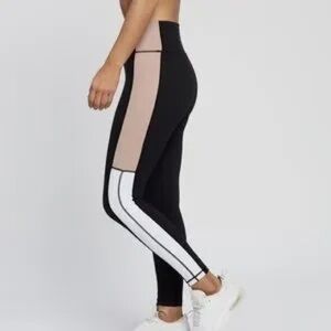 ALLFENIX Heidi Chic Black and Tan Women's Leggings Size Small